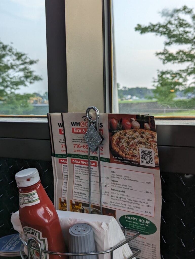 T.C. Wheelers Bar & Pizzeria Menu 7